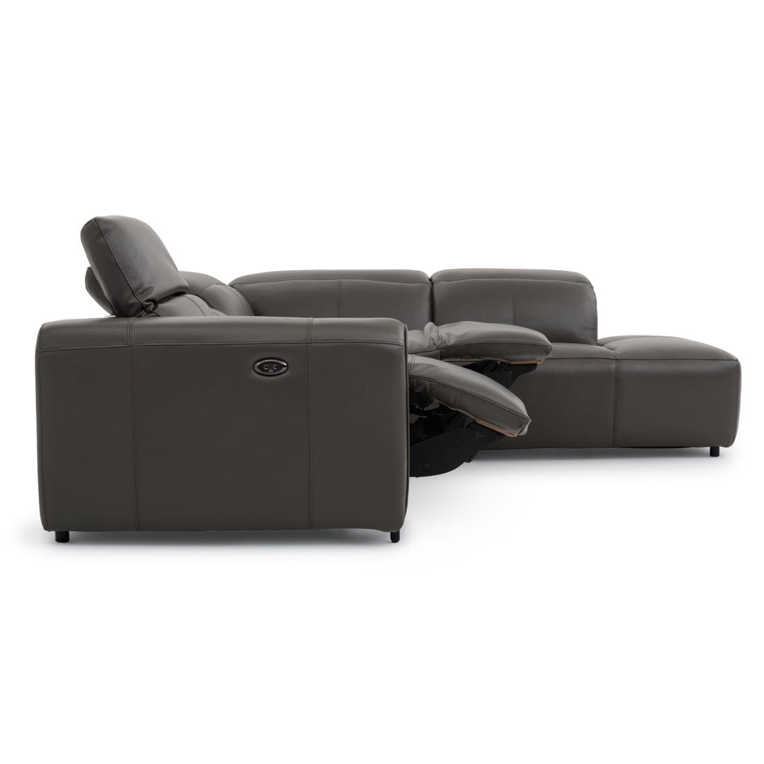 Wilnoir Reclining Sectional Sofa Dark Grey