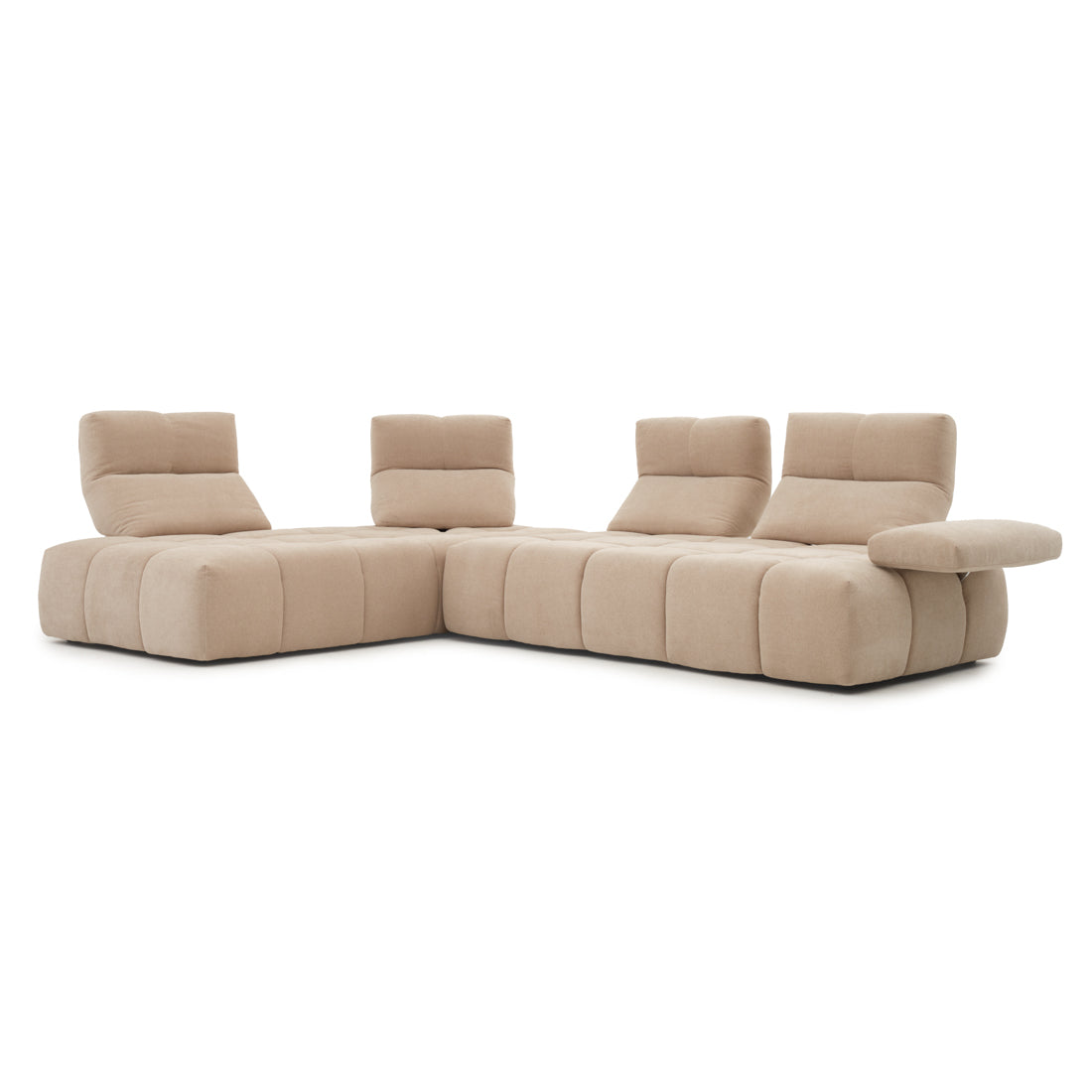 Nerida Fabric Sectional Sofa Beige