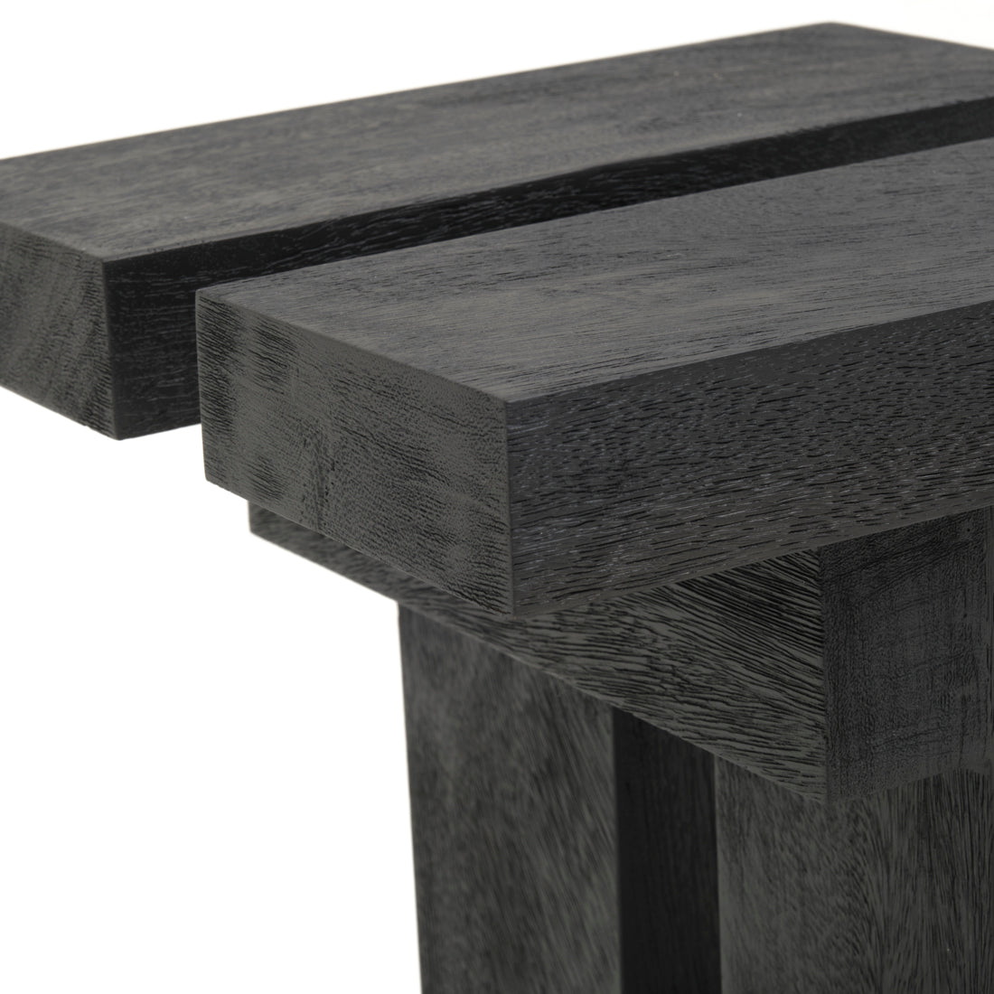 Siya Wood Accent Table Black