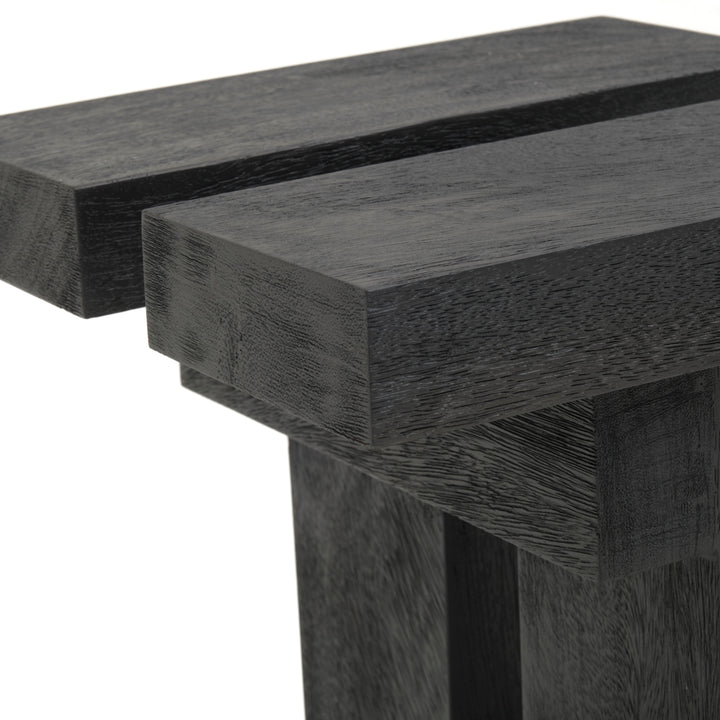 Siya Wood Accent Table Black