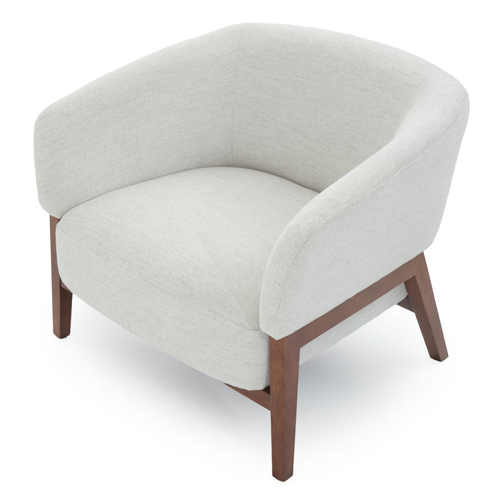 Noa Fabric Accent Chair Light Grey