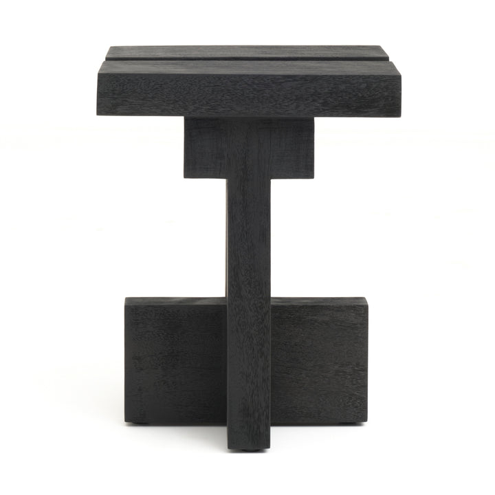 Siya Wood Accent Table Black