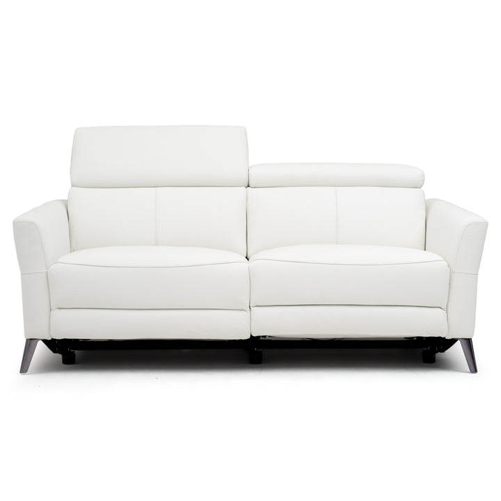 Westlyn Leather Reclining Sofa White