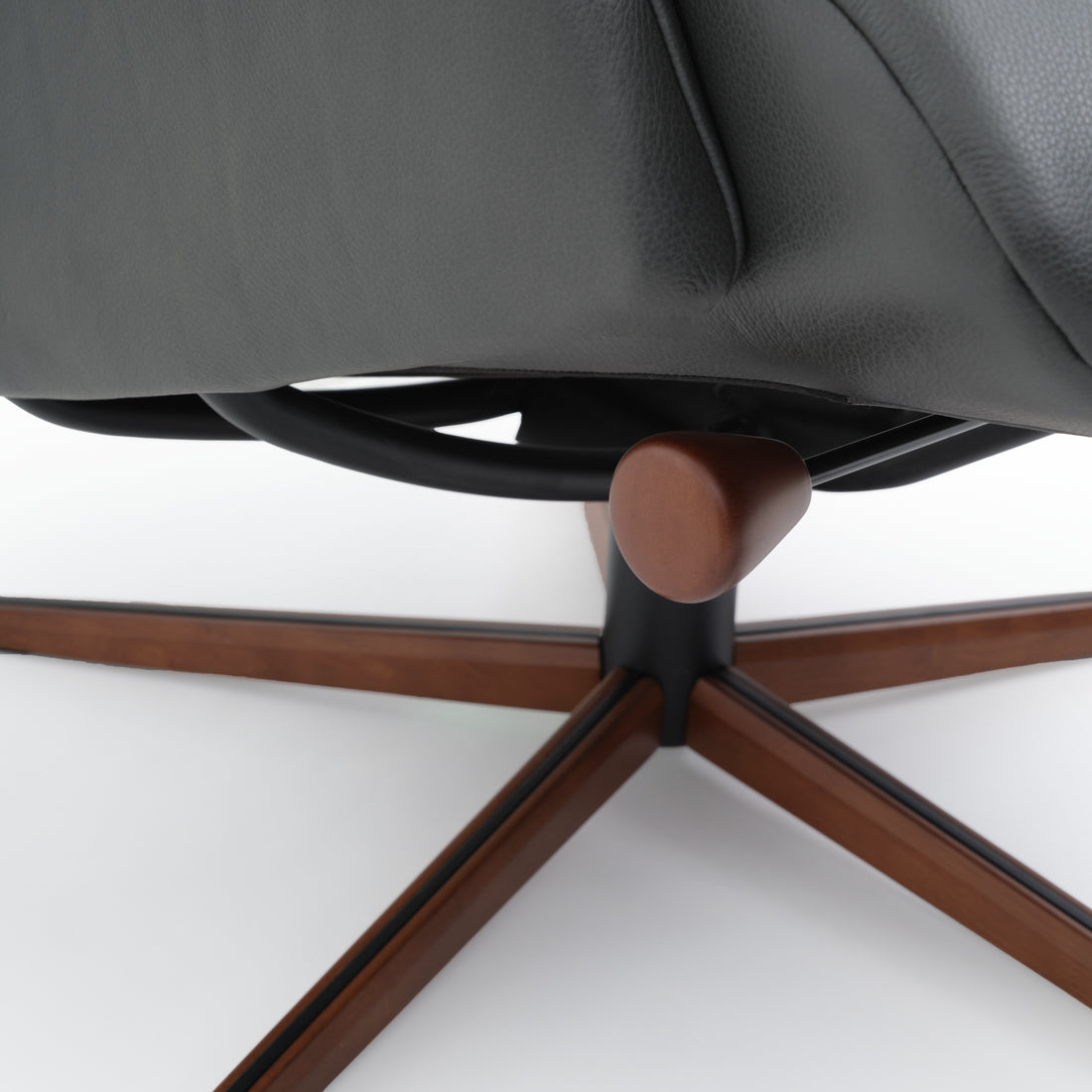 Nell Reclining Chair with Ottoman Dark Grey