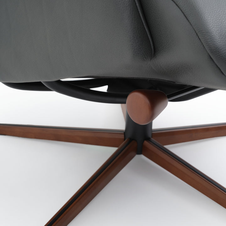 Nell Reclining Chair with Ottoman Dark Grey