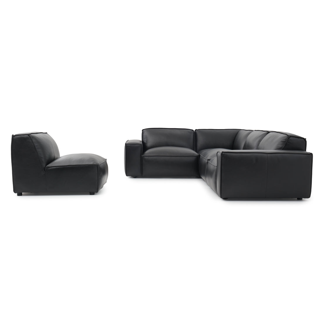 Nook Leather Modular Set Black