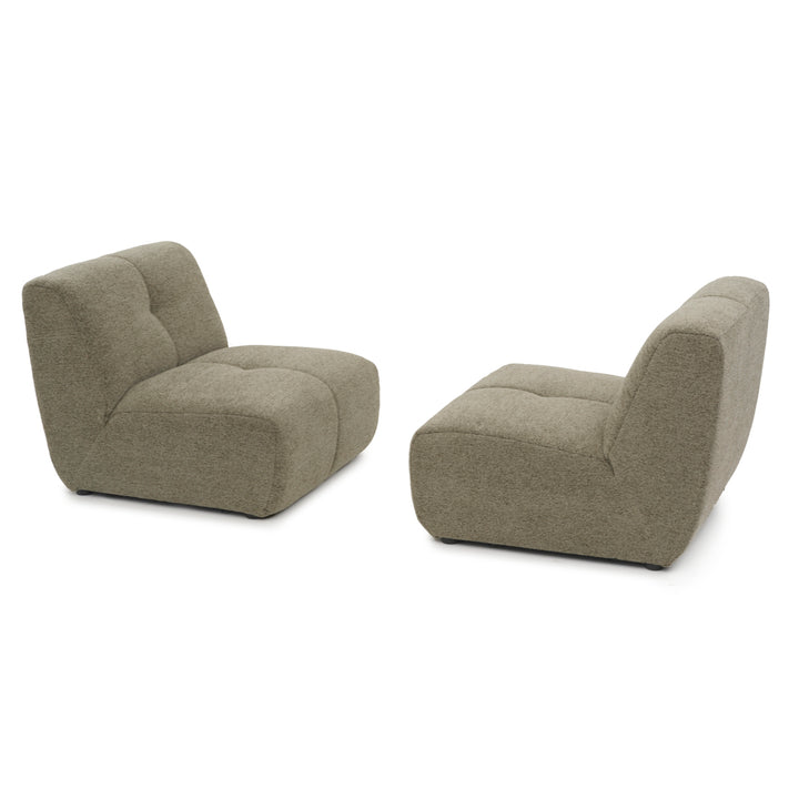 Nalinda Fabric Modular Loveseat Light Green
