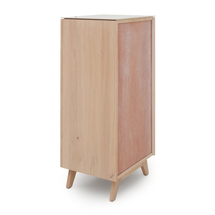 Elaina 5-Drawer Chest Light Brown