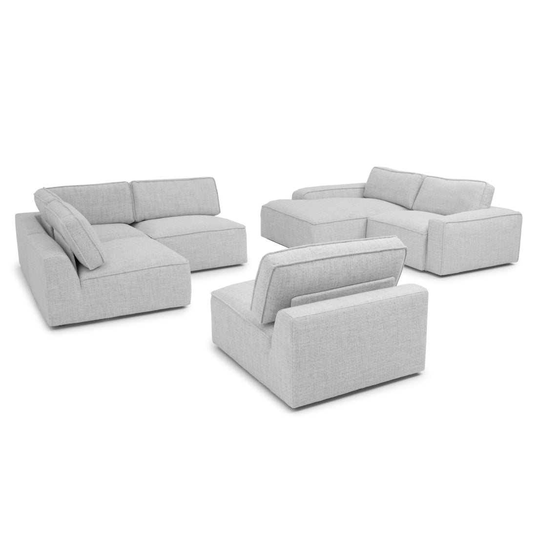 Nash Fabric Modular Set Light Grey