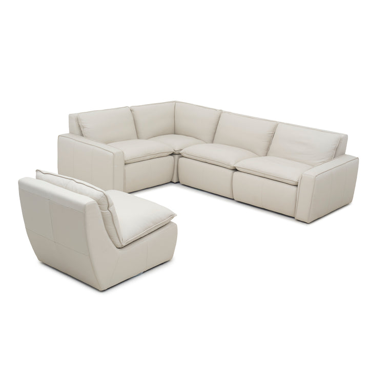 Nadyna Leather Modular Set Beige