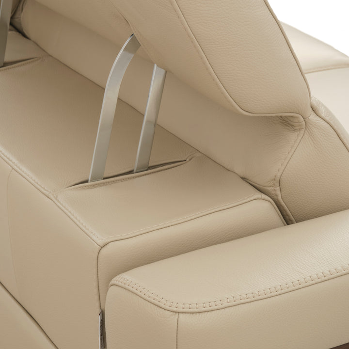 Walida Leather Reclining Loveseat Beige