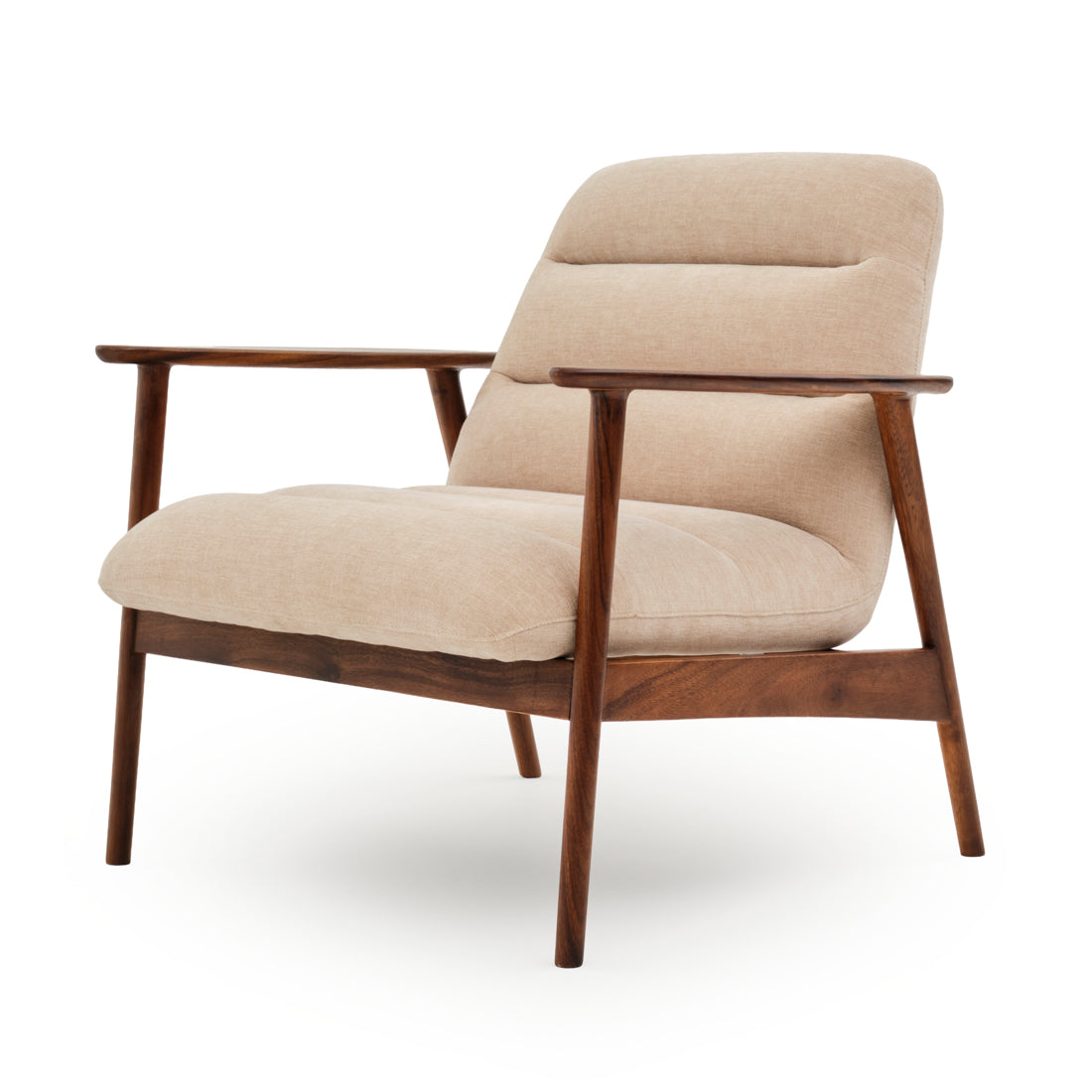 Natan Fabric Accent Chair Light Brown