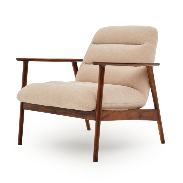 Natan Fabric Accent Chair Light Brown