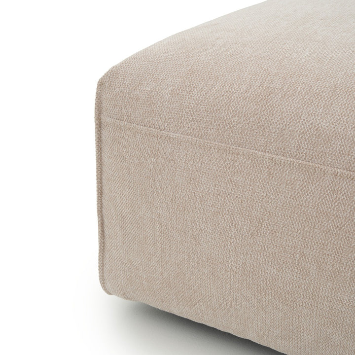 Ellemia Fabric Ottoman Beige