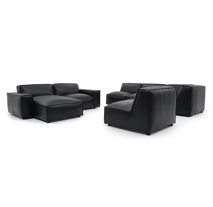 Nook Leather Modular Set Black