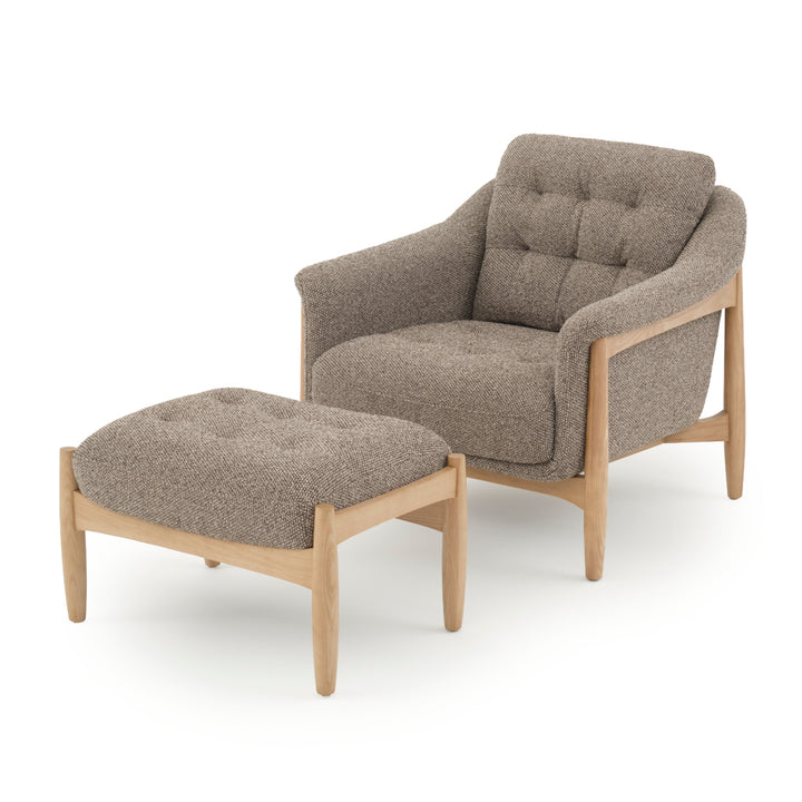 Naranda Fabric Accent Chair Dark Brown