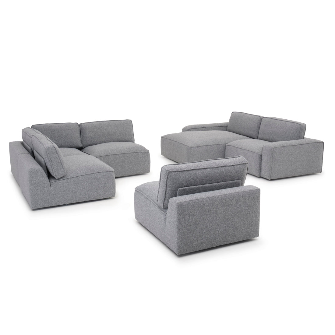 Nash Fabric Modular Set Dark Grey