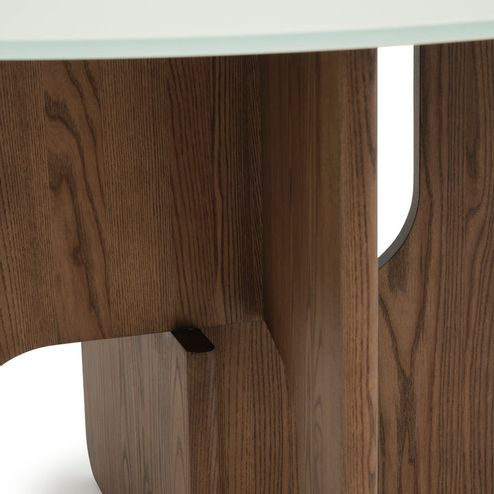 Nicolette Glass Dinette Table Beige