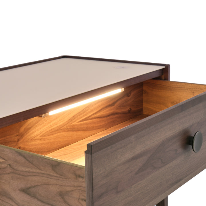 Nathaniel Left Nightstand Dark Brown