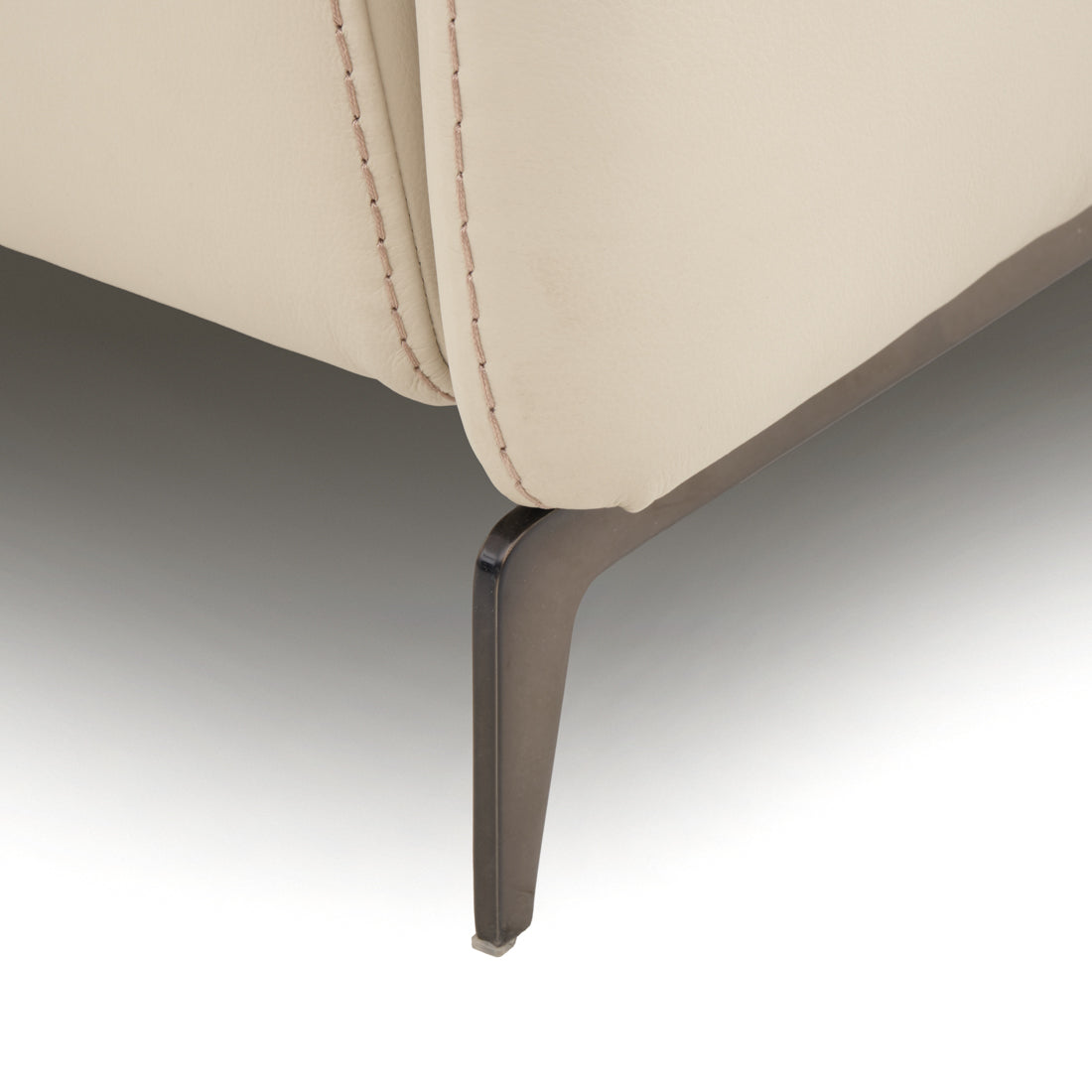 Wakely Leather Sectional Sofa Beige