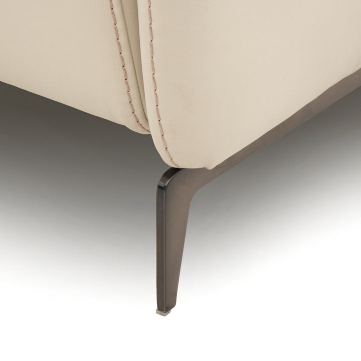 Wakely Leather Sectional Sofa Beige