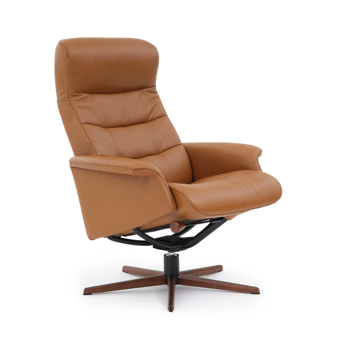 Nell Reclining Chair with Ottoman Cognac