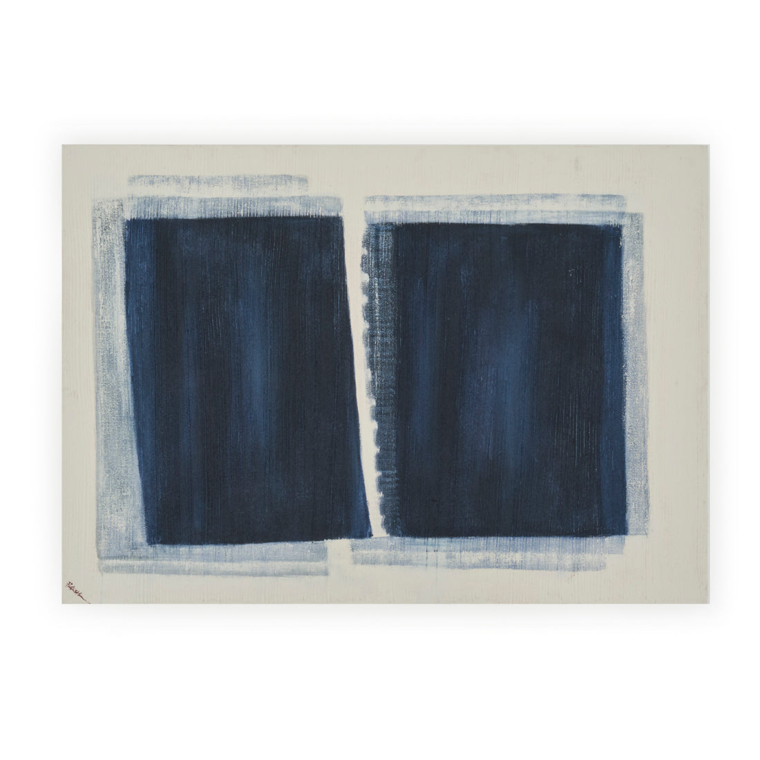 Ebiza Painting on Canvas Dark Blue
