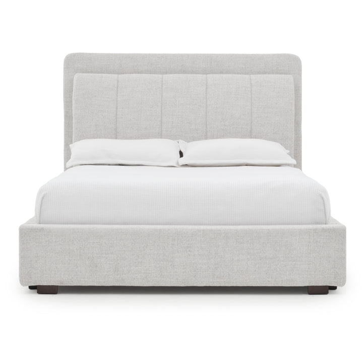 Elisha Fabric King Bed Light Grey