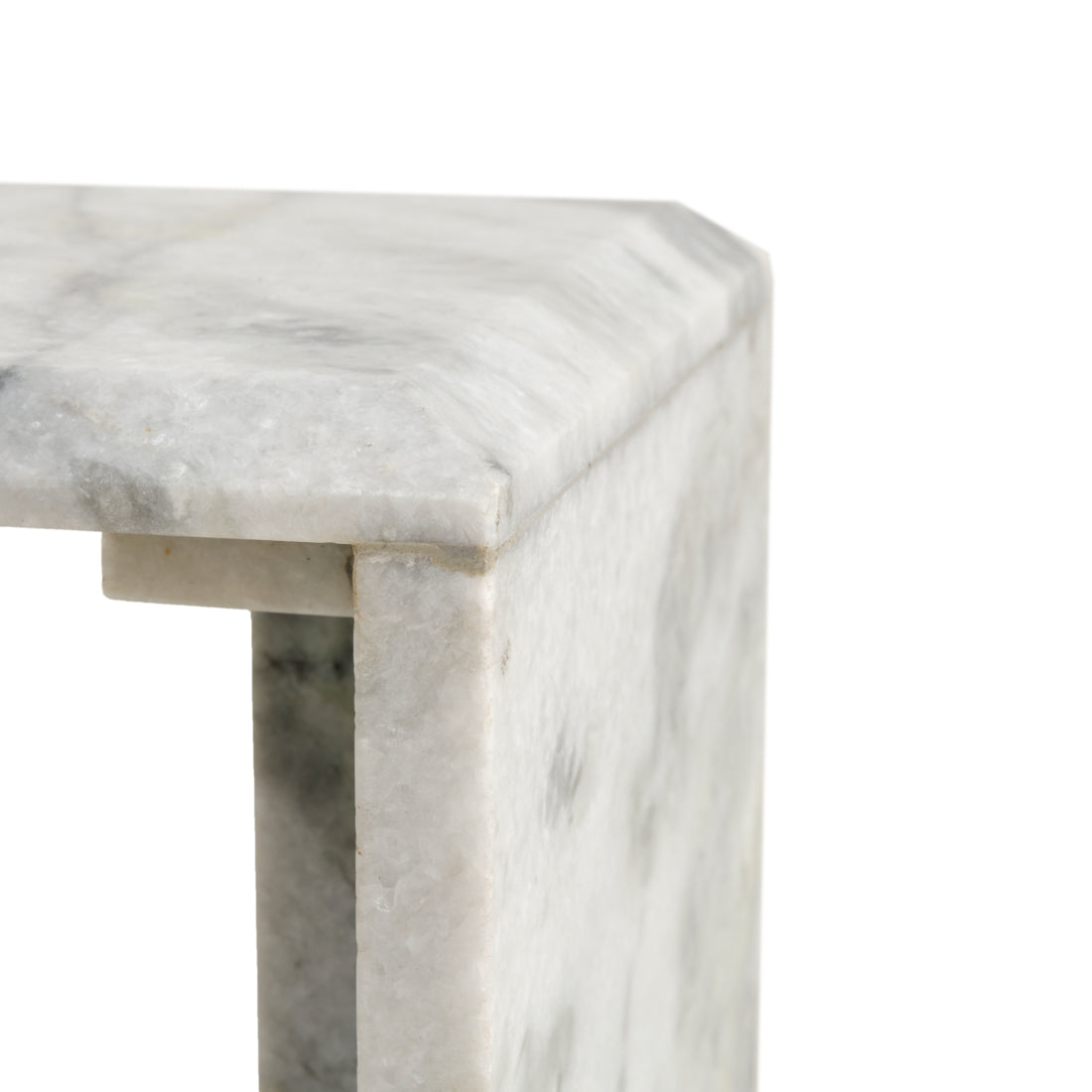 Neville Marble Accent Table White