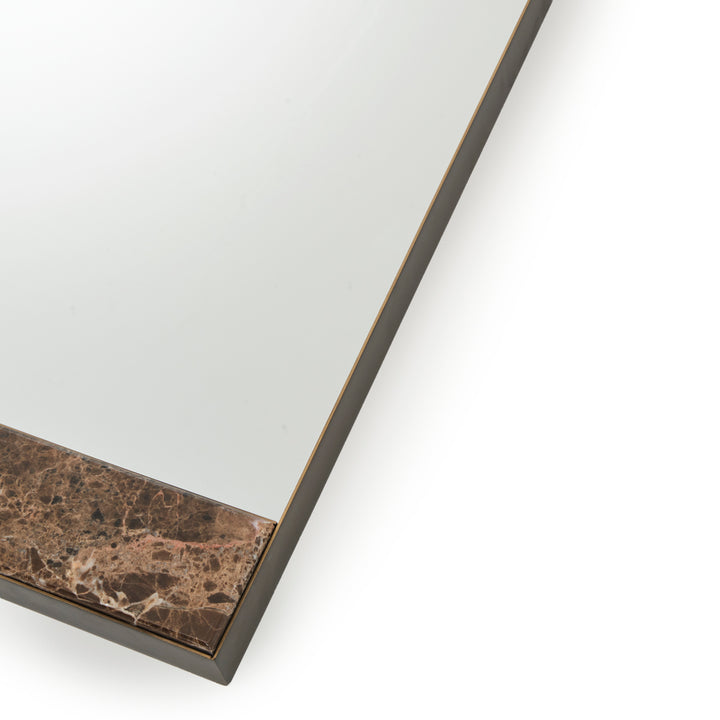 Wanover Wall Mirror Dark Brown