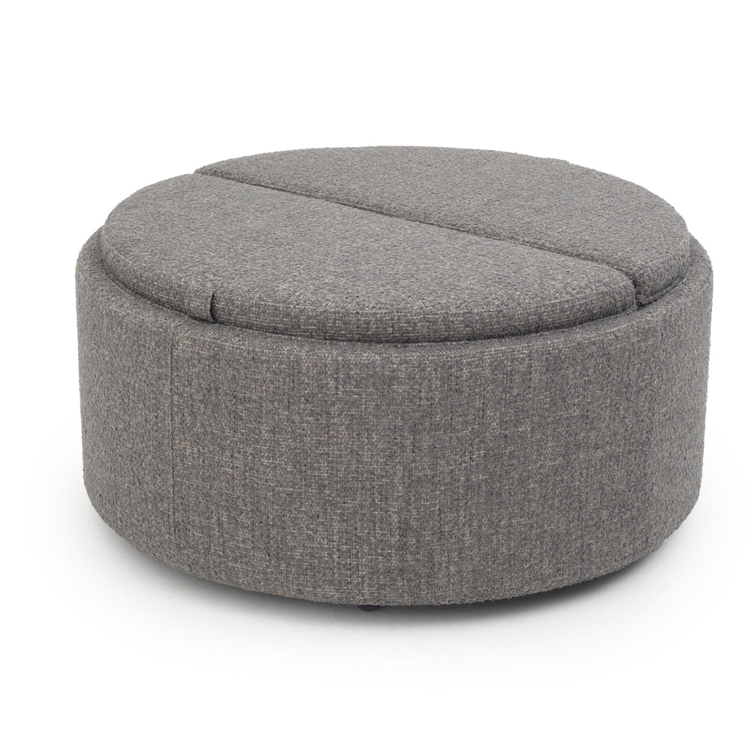 Eller Ottoman with Storage Dark Grey