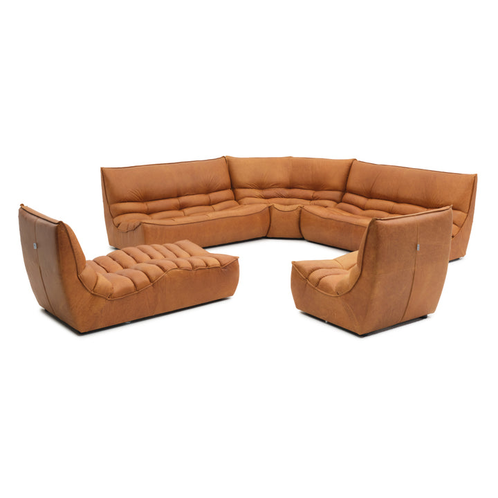 Nesto Leather Modular Set Cognac