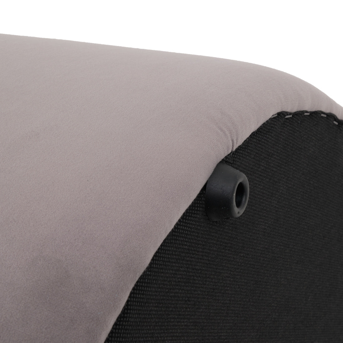 Wyle Fabric Ottoman Dark Grey