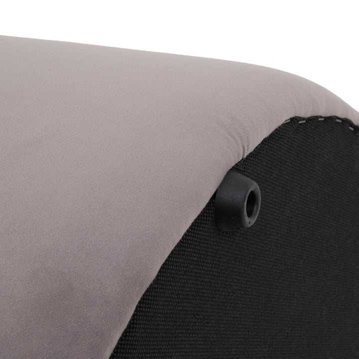 Wyle Fabric Ottoman Dark Grey