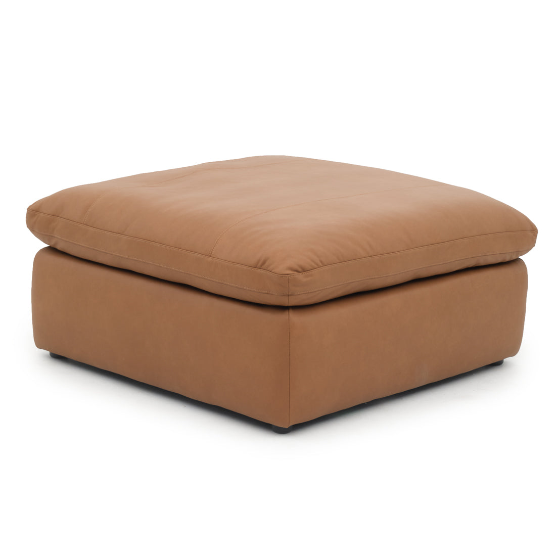 Nigella Leather Ottoman Cognac