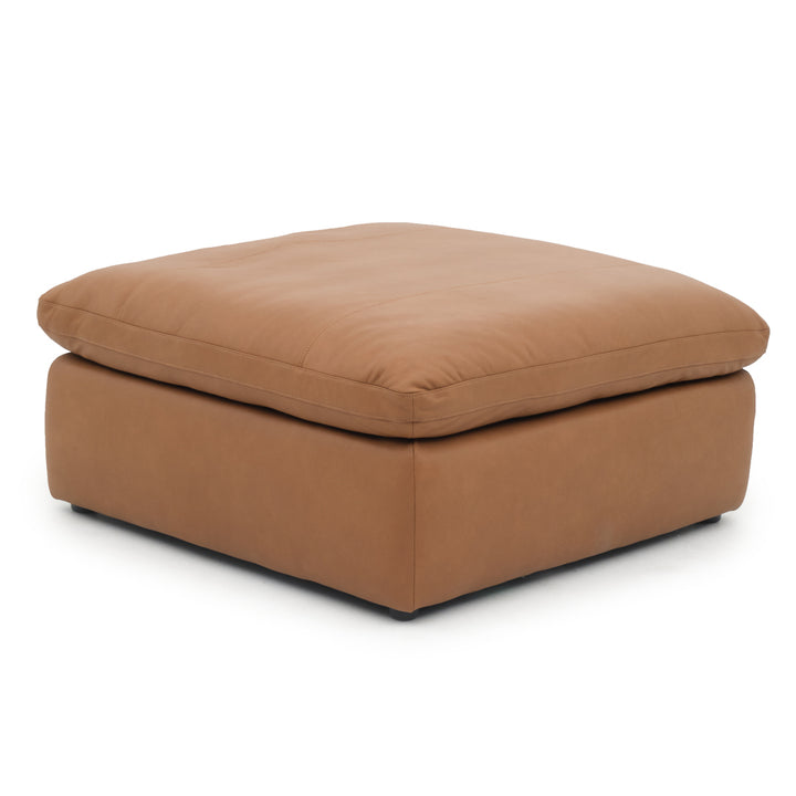 Nigella Leather Ottoman Cognac