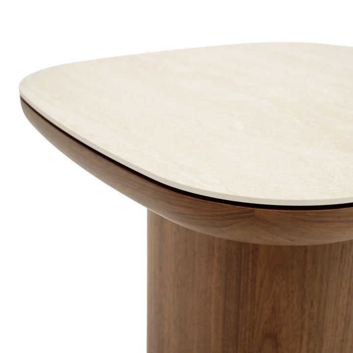 Navani Ceramic End Table Light Brown