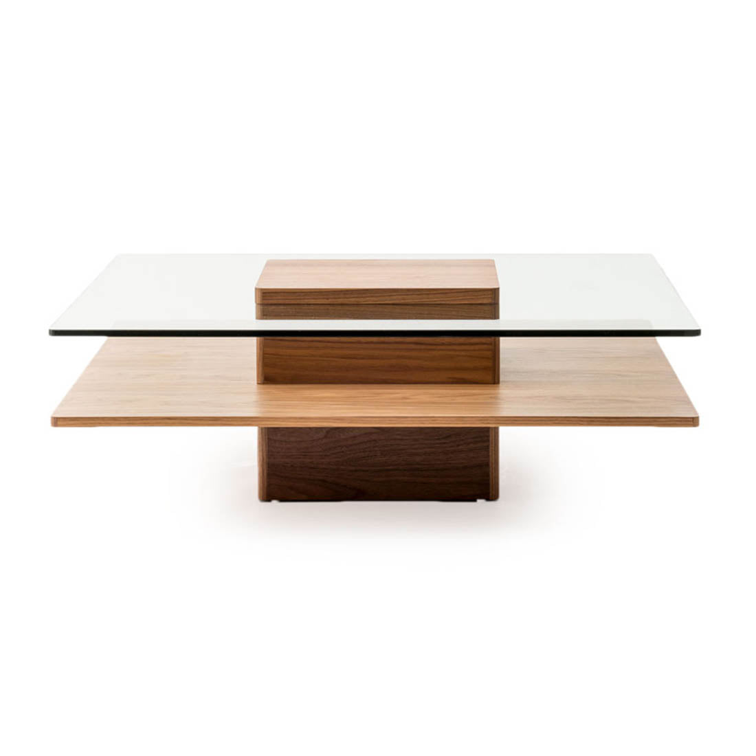Piatto Glass Coffee Table Light Brown