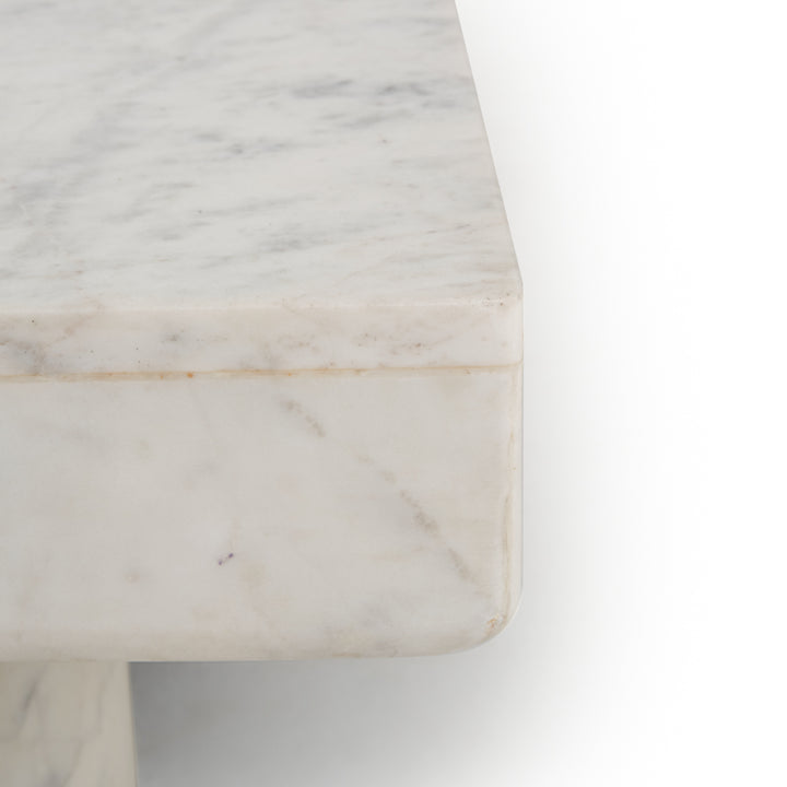 Skylar Marble Coffee Table White