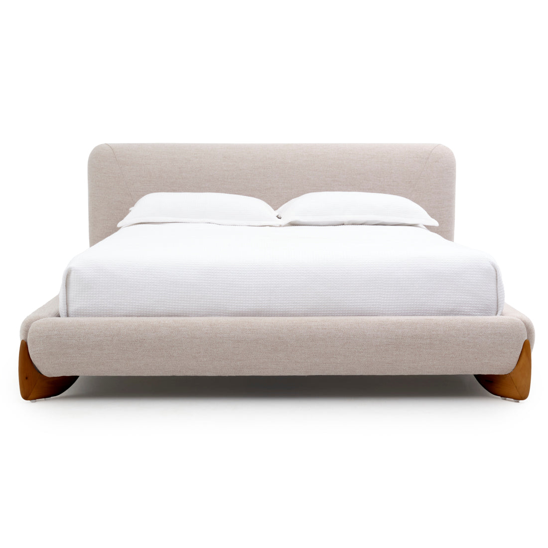 Naida Fabric Queen Bed Beige