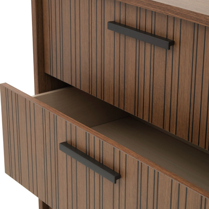 Nitmo 6-Drawer Dresser Dark Brown