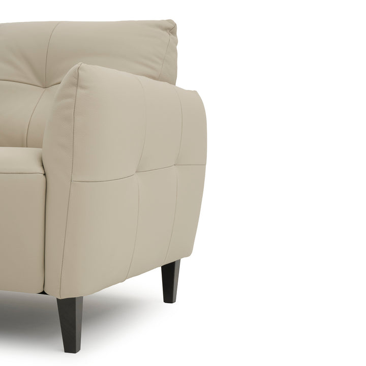 Wessa Leather Loveseat Beige