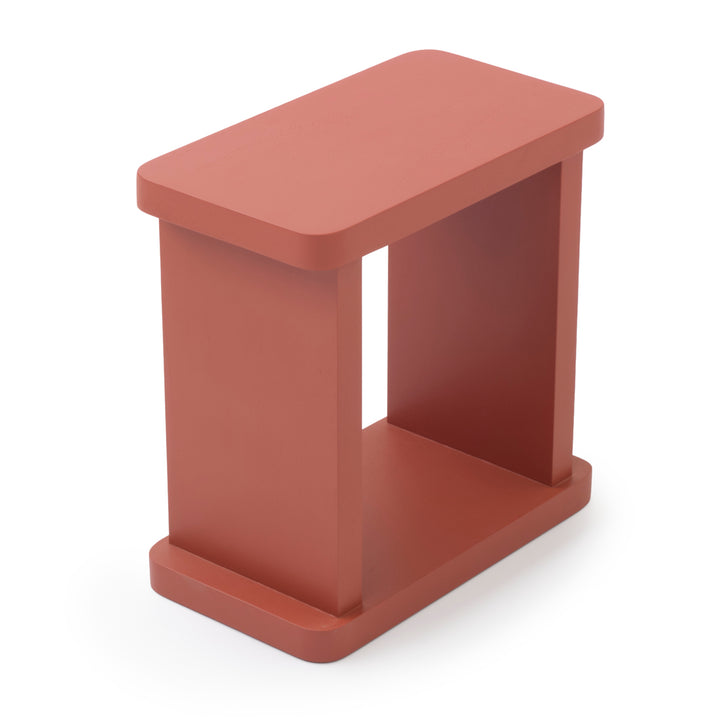 Siya Wood Accent Table Red