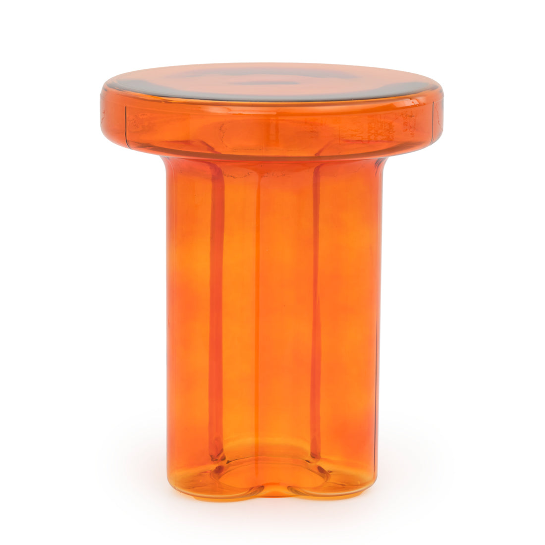 Eira Glass End Table Orange