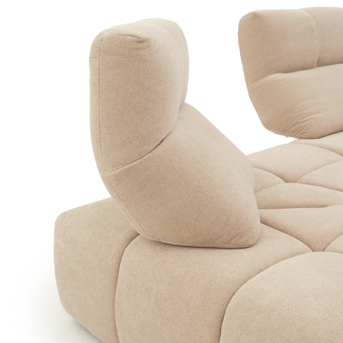 Nerida Fabric Sectional Sofa Beige