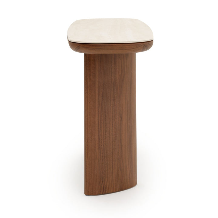 Navani Ceramic Console Table Light Brown
