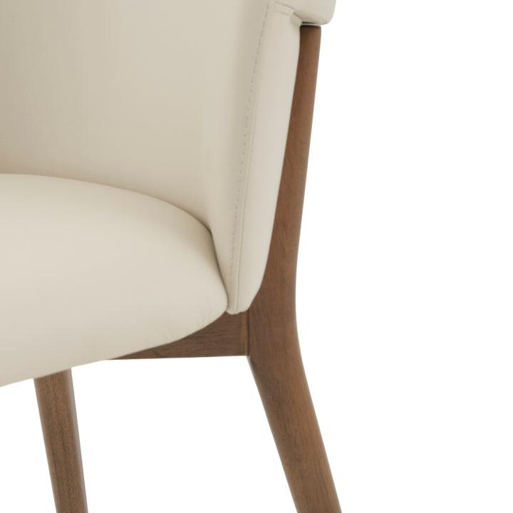 Eliora Leather Chair Beige