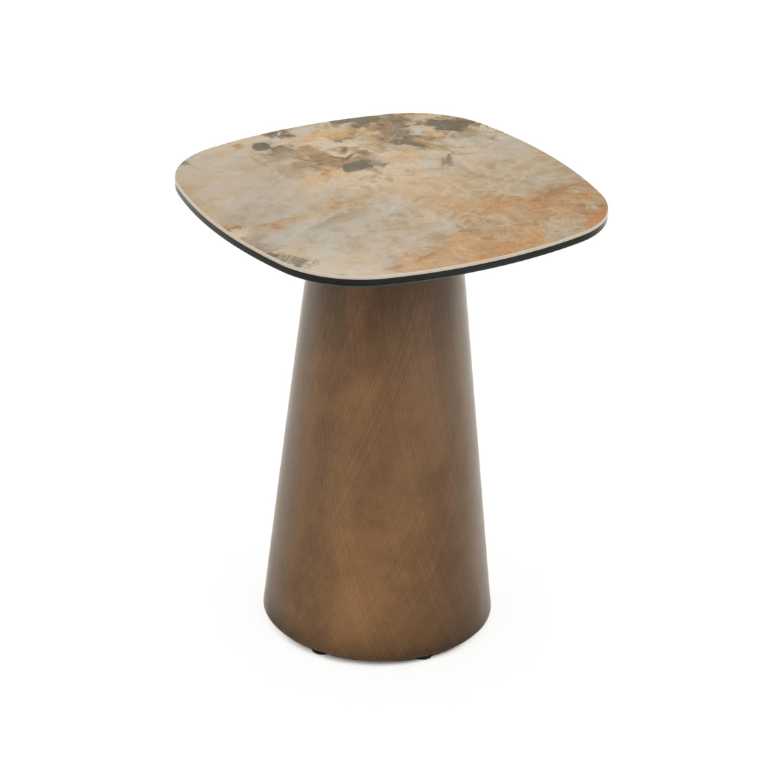 Enordi Ceramic End Table Light Brown