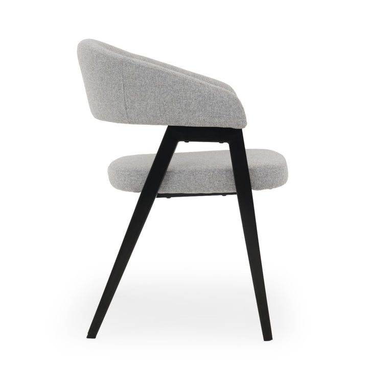 Waltina Fabric Armchair Light Grey