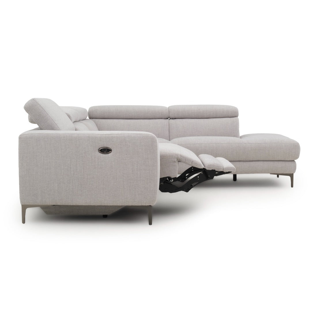 Emilia Reclining Sectional Sofa Light Grey